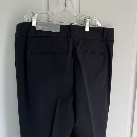 Talbots Newport Black pant size 6 trouser leg full length sits at waist NWT - Picture 4 of 7